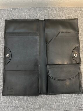 Lodis Black Leather Travel Organizer Wallet
